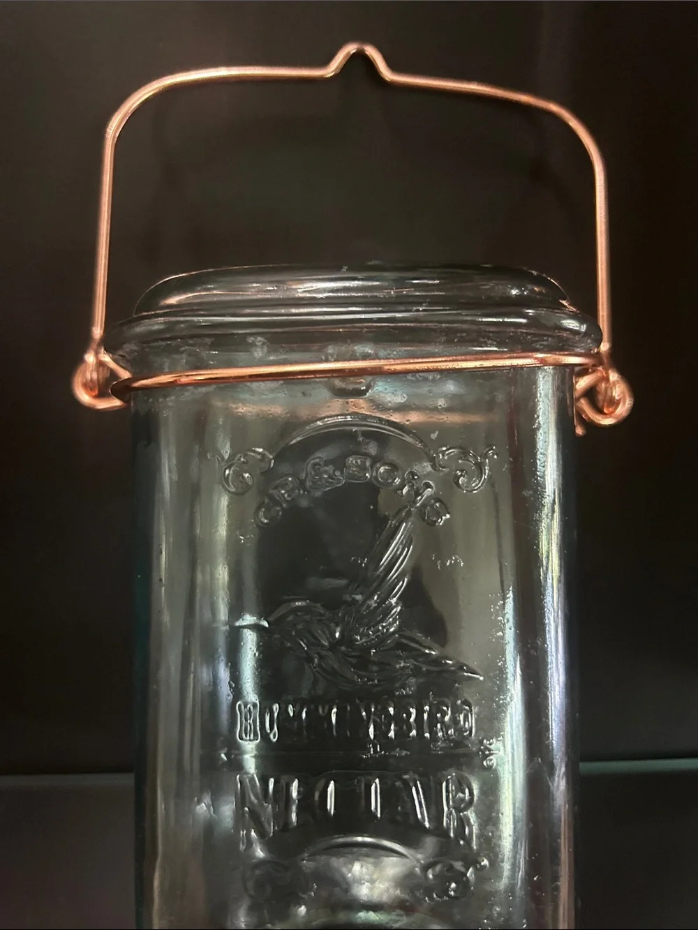 Mason Jar Hummingbird Feeder, Glass Hummingbird Feeders for Outdoors, 5 perches
